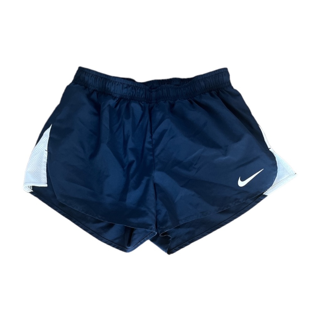 Nike Dri-fit Split Sides Running Shorts 3” Navy and White Women’s Size Small